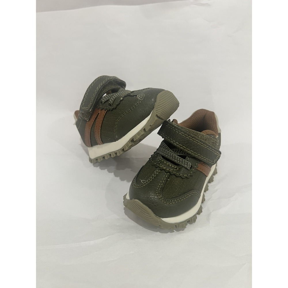 Simple Joys by Carter's Boy's Bailey Running Shoe, Army Green 4 Kid Toddler